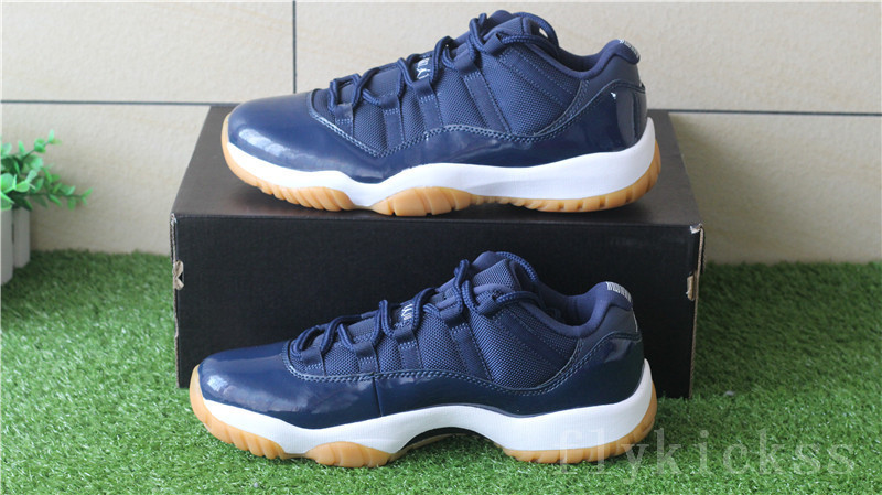 Authentic Air Jordan 11 Low Navy Gum